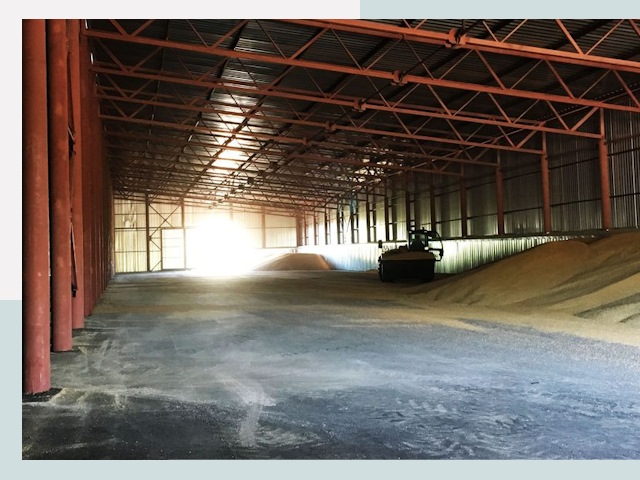 Строительство зернохранилищ в Балтийске