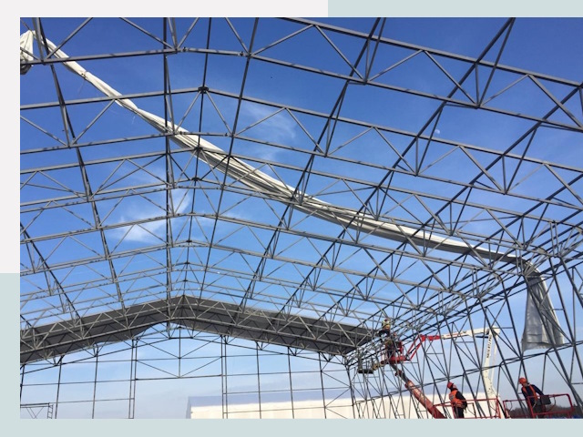 Шатровые ангары от 612 руб. в Балтийске и Калининградской области