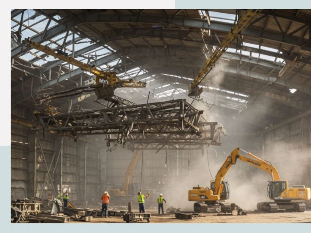 Демонтаж ангаров в Балтийске от 612 руб. за м²