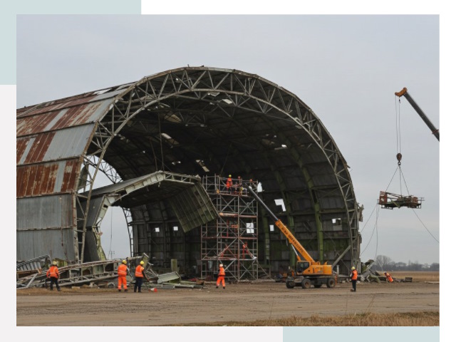 Демонтаж ангаров в Балтийске